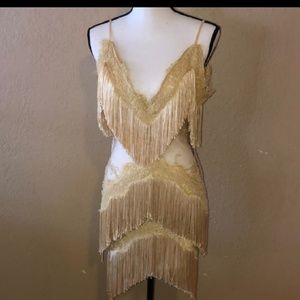 Prettylittlething fringe dress